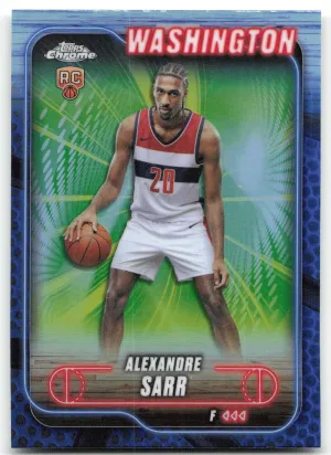 Alexandre Sarr RC 2024-25 Topps Chrome Blue Basketball Refractor