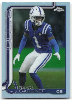 Sauce Gardner 2025 Topps Chrome Refractor Indianapolis Colts