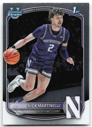 Nick Martinelli 2025-26 Bowman Chrome Prospects Wildcats