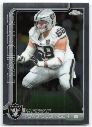 Jackson Powers-Johnson 2025 Topps Chrome Las Vegas Raiders