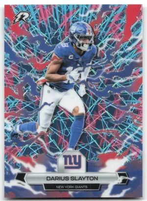 Darius Slayton 2025 Topps Resurgence Sky Blue & Pink Shock Refractor Giants