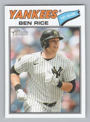 Ben Rice 2026 Topps Heritage New York Yankees