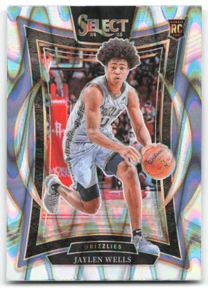 Jaylen Wells RC 2024-25 Panini Select Tectonic Prizm Grizzlies