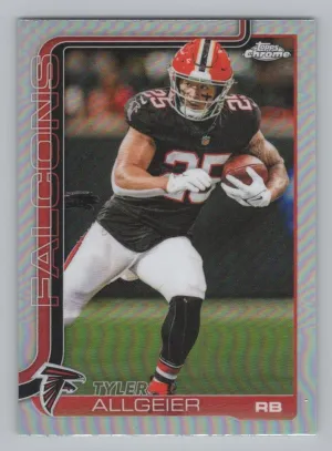 Tyler Allgeier 2025 Topps Chrome Refractor Atlanta Falcons