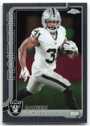 Raheem Mostert 2025 Topps Chrome Las Vegas Raiders