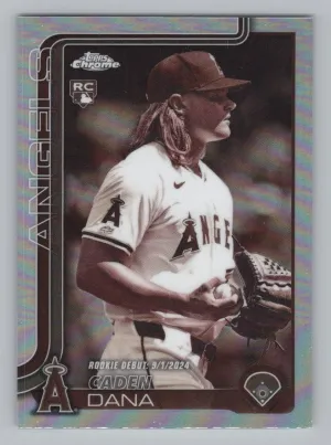 Caden Dana RC 2025 Topps Chrome Update Sepia Refractor Angels