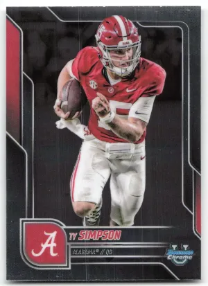 Ty Simpson 2025 Bowman University Chrome Alabama Crimson Tide
