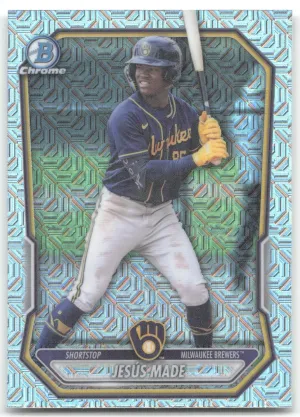 Jesús Made 2026 Bowman Chrome Prospects Mojo Refractor Milwaukee Brewers