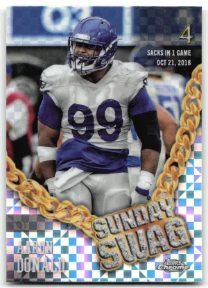 Aaron Donald 2024 Topps Chrome Sunday Swag X-Fractor Rams