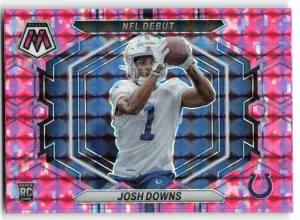 Josh Downs 2023 Panini Mosaic Camo Pink Mosaic Colts