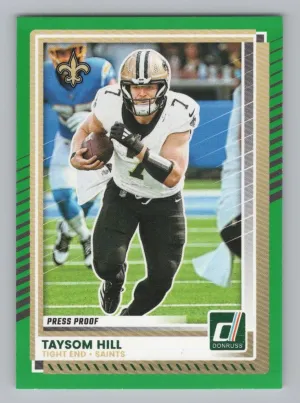 Taysom Hill 2025 Donruss Press Proofs Green New Orleans Saints