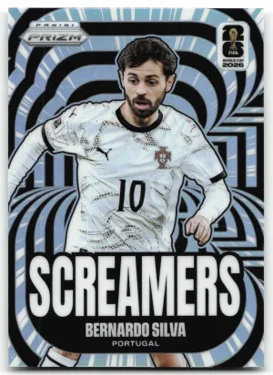 Bernardo Silva 2026 Panini Prizm FIFA World Cup Screamers Silver Prizm Portugal