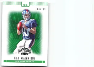 Eli Manning 2007 Topps Triple Threads Emerald #/199 New York Giants