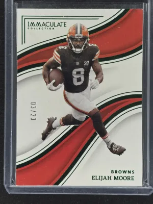 Elijah Moore 2023 Panini Immaculate Collection Emerald #/23 Cleveland Browns