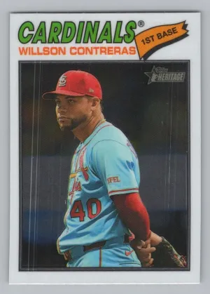 Willson Contreras 2026 Topps Heritage Chrome St. Louis Cardinals