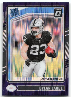 Dylan Laube 2024 Donruss Optic Purple Shock Raiders