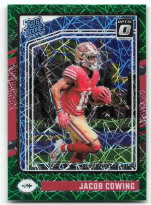 Jacob Cowing 2024 Donruss Optic Green Velocity 49ers