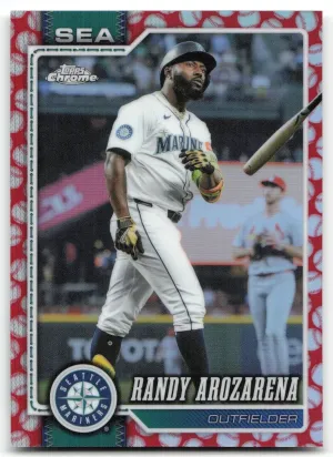 Randy Arozarena 2026 Topps Chrome Baseball Seams Refractors Mariners