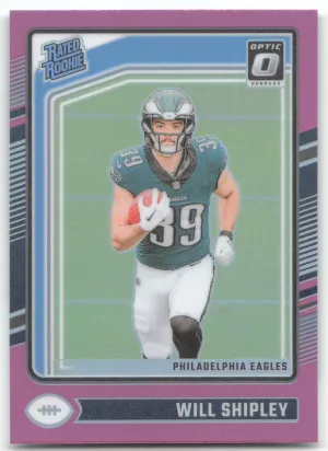 Will Shipley 2024 Donruss Optic Pink Philadelphia Eagles