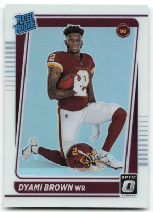 Dyami Brown Rookie 2021 Donruss Optic Holo Variation Washington Football Team