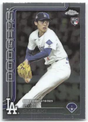Roki Sasaki 2025 Topps Chrome Update Los Angeles Dodgers