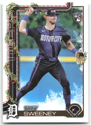 Trey Sweeney Rookie 2025 Topps Holiday Detroit Tigers