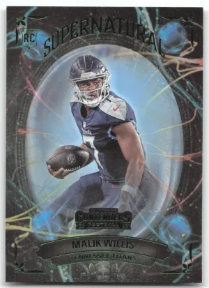 Malik Willis 2022 Panini Contenders Supernatural Emerald Tennessee Titans
