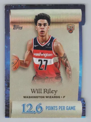 Will Riley RC 2025-26 Topps Holiday Making The Nice List Wizards