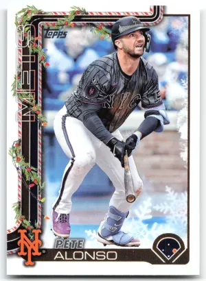 Pete Alonso 2025 Topps Holiday Mets