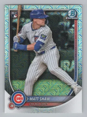 Matt Shaw Rookie 2025 Bowman Chrome Mojo Refractors Chicago Cubs