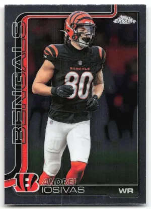 Andrei Iosivas 2025 Topps Chrome Cincinnati Bengals