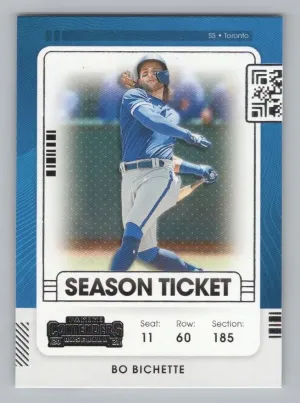 Bo Bichette 2021 Panini Contenders Blue Toronto Blue Jays