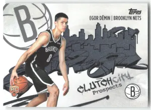 Egor Dëmin 2025-26 Topps Clutch City Prospects Nets