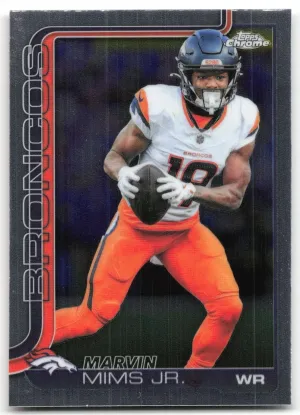 Marvin Mims Jr. 2025 Topps Chrome Denver Broncos