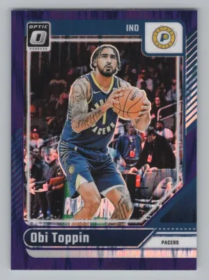 Obi Toppin 2024-25 Donruss Optic Purple Shock Pacers
