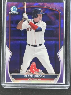 Blaze Jordan 2023 Bowman Sapphire Edition Purple #/25 Boston Red Sox