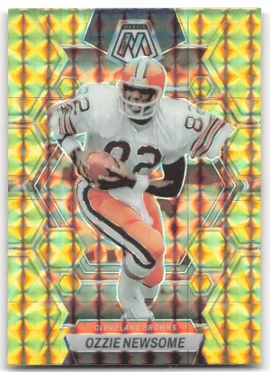 Ozzie Newsome 2023 Panini Mosaic Reactive Yellow Mosaic Cleveland Browns