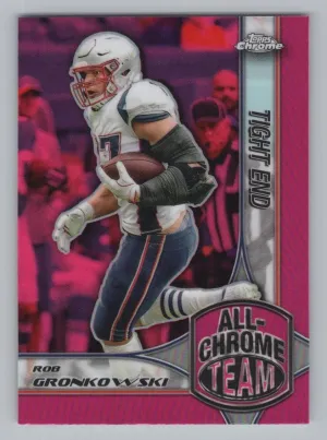 Rob Gronkowski 2024 Topps Chrome All-Chrome Team Pink Refractor Patriots