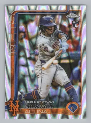 Luisangel Acuña RC 2025 Topps Chrome Update RayWave Refractor New York Mets