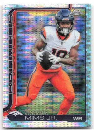 Marvin Mims Jr. 2025 Topps Chrome Pulsar Refractor Denver Broncos