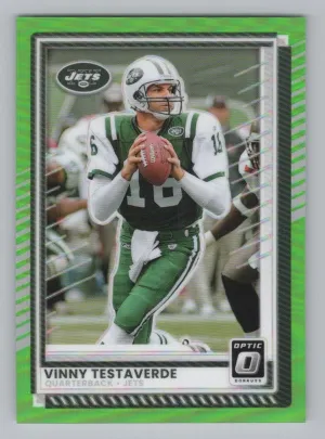 Vinny Testaverde 2025 Donruss Optic Neon Green #/199 Jets
