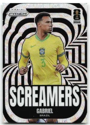 Gabriel 2026 Panini Prizm FIFA World Cup Screamers Silver Prizm Brazil