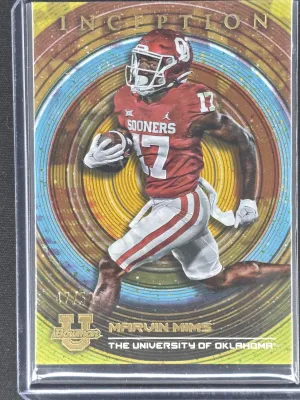 Marvin Mims 2022-23 Bowman University Inception Gold Foil #/50 Oklahoma Sooners