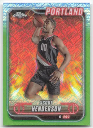 Scoot Henderson 2024-25 Topps Chrome - Topps Green Refractor