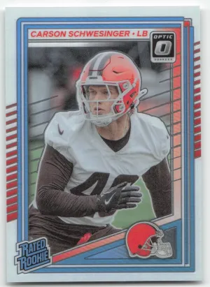 Carson Schwesinger Rookie 2025 Donruss Optic Cleveland Browns
