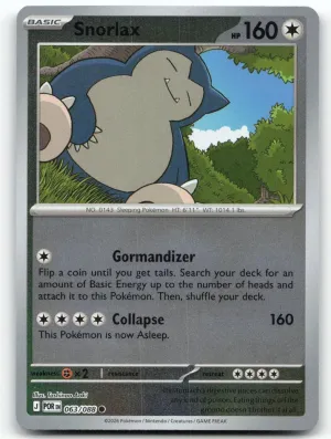Snorlax #063/088 Common, Reverse Holo | ME03: Perfect Order | 2026