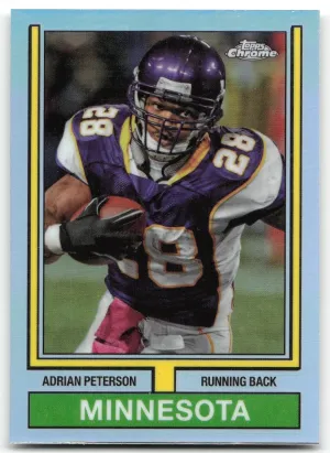 Adrian Peterson 2024 Topps Chrome 1974 Topps Football Refractor Vikings