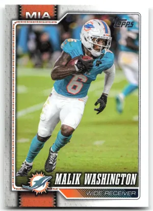Malik Washington 2026 Topps Flagship Miami Dolphins