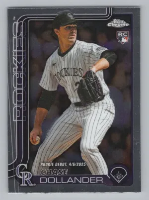 Chase Dollander RC 2025 Topps Chrome Update Colorado Rockies