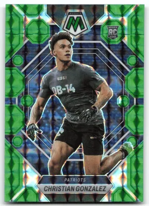Christian Gonzalez Rookie 2023 Panini Mosaic Green Mosaic New England Patriots